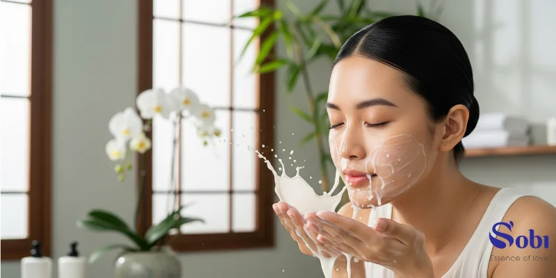Bí quyết rửa mặt bằng sữa tươi hữu cơ cho làn da rạng ngời